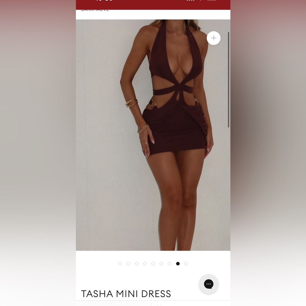 Elegant Halter Mini Dress in Deep Burgundy